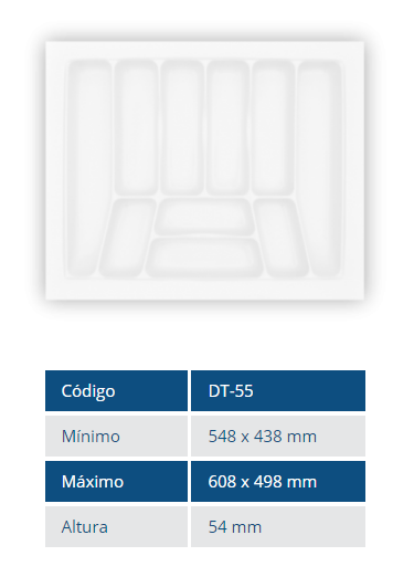 ORGANIZADOR DE GAVETAS 55 MOLD PLAST