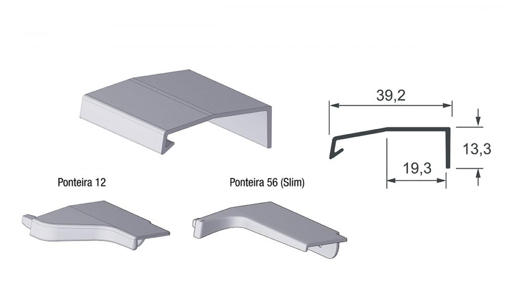 PERFIL PUXADOR AREZZO 18MM ALTERNATIVA