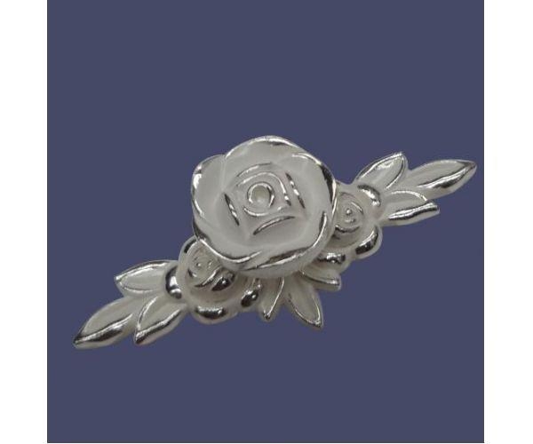 PUXADOR PROVENÇAL ROSA PONTO COM ROSETA 165 ITALYLINE