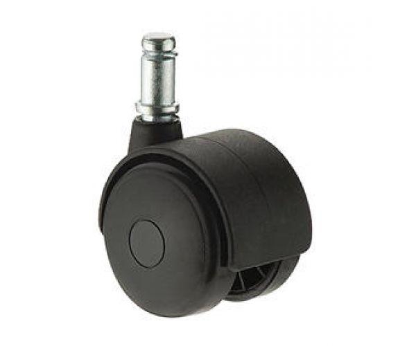 RODÍZIO PLASTICO PRETa COM PINO DZAINER