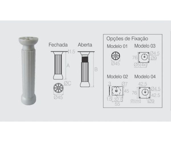 PÉ BRANCO COM REGULAGEM BIGFER