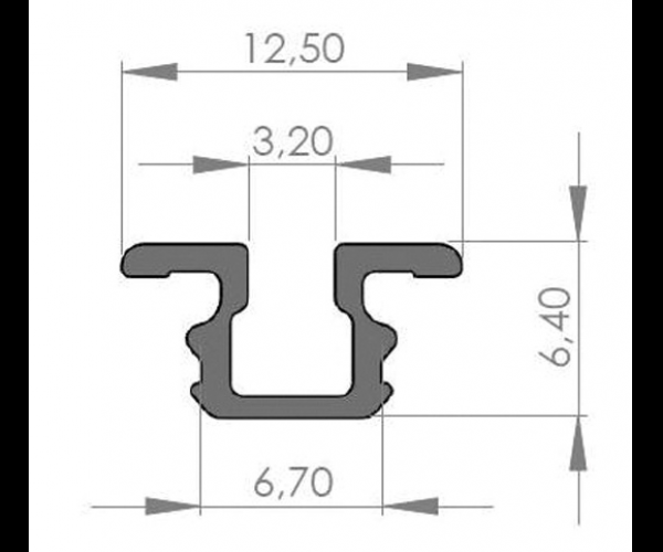 TRILHO INFERIOR ÚNICO EMBUTIR ALTERNATIVA